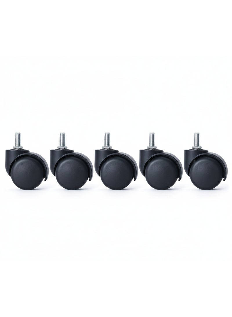 Office Chair Wheels Replacement Soft Mute Desk Caster Wheels for Work Gaming Chair 2 Office Chair Wheels Heavy Duty Replacement Heavy Duty Safe for All Floors 4Pcs - Image 2